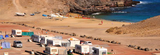 El área de acampada abre en julio con más espacio para vehículos recreativos. Foto: Cabildo de Lanzarote.