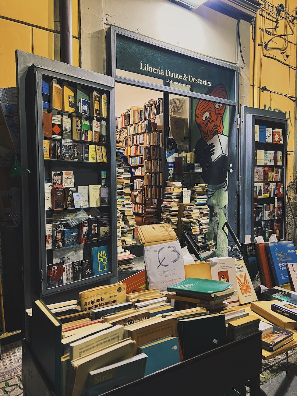 books displayed outside a bookstore