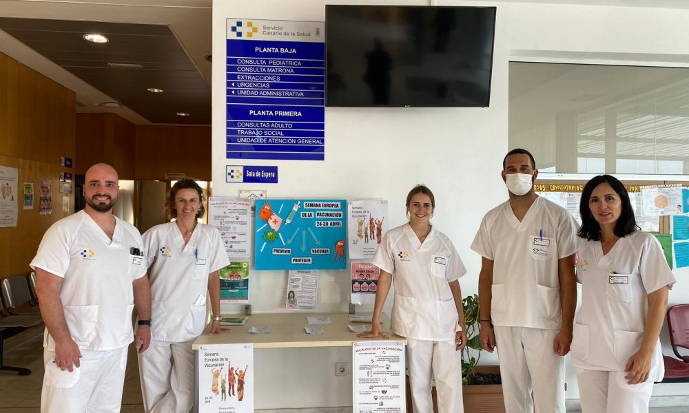 Los centros de Atención Primaria de Lanzarote celebran la Semana Europea de la Inmunización con mesas informativas