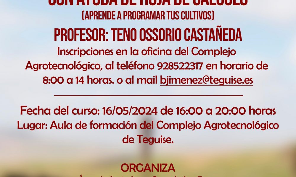 Curso Agrotecnológico sobre planificación de cultivos de hortícolas