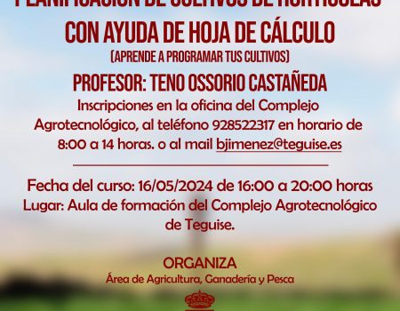Curso Agrotecnológico sobre planificación de cultivos de hortícolas
