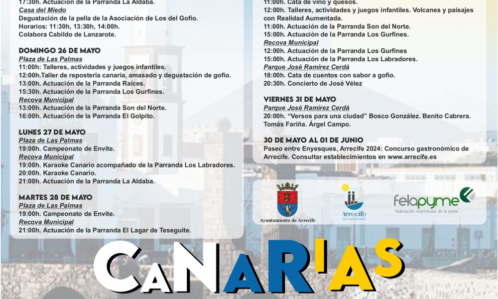 Día de Canarias Arrecife 2024: Programa Completo
