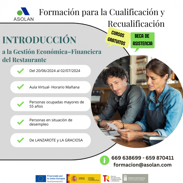 Asolan ofrece cursos gratuitos en el mes de junio