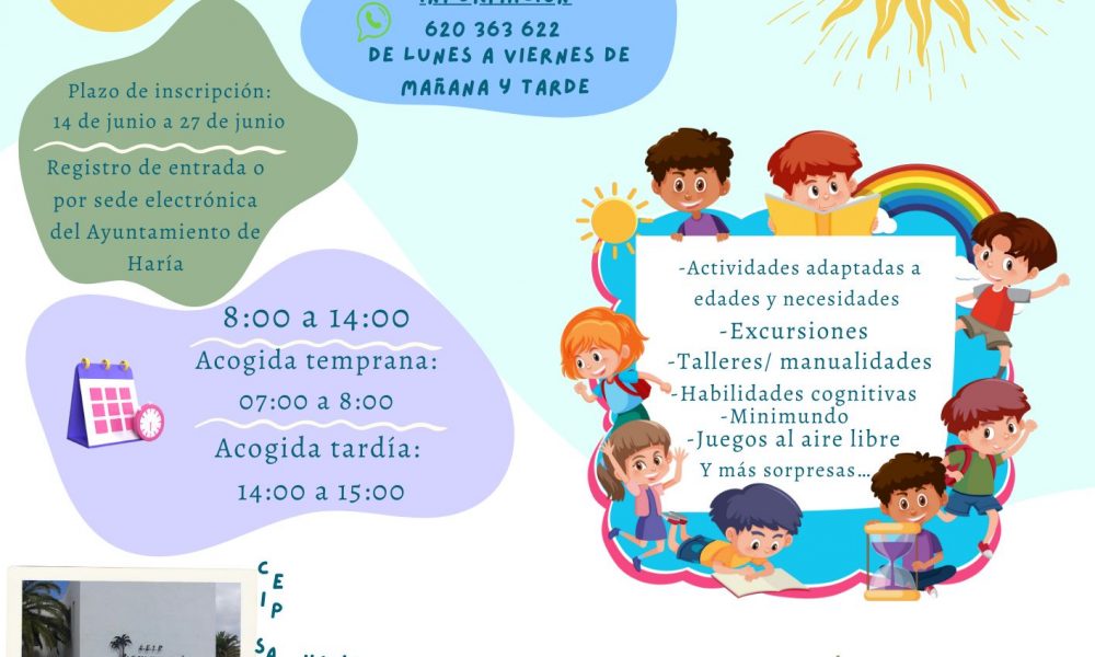 El Ayuntamiento de Haría abre el plazo de inscripción para la Escuela de Verano