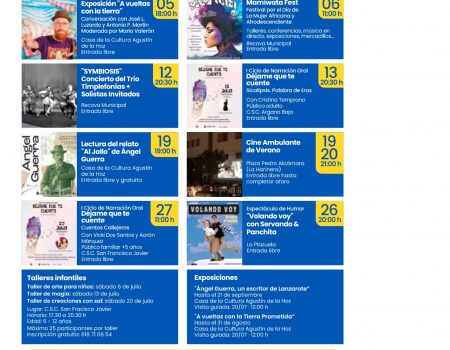 Agenda Cultural de Arrecife - Julio 2024