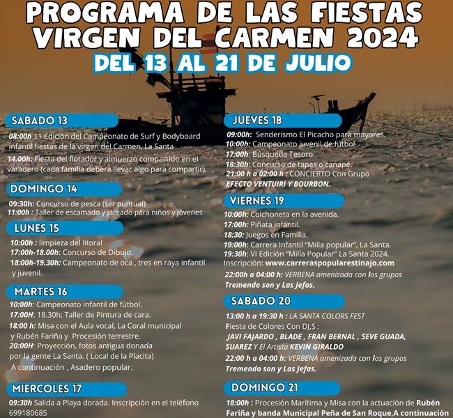 Fiestas de La Virgen del Carmen en Tinajo
