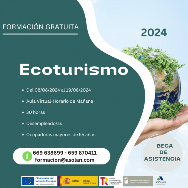 Asolan ofrece cursos gratuitos para el mes de agosto y septiembre