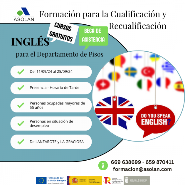 Asolan ofrece cursos gratuitos para el mes de agosto y septiembre
