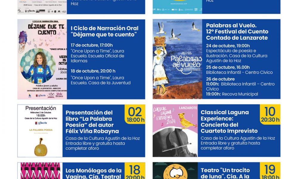 Agenda de Octubre de Arrecife