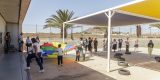 en el municipio con el techado de la cancha deportiva en el CEIP de Costa Teguise 