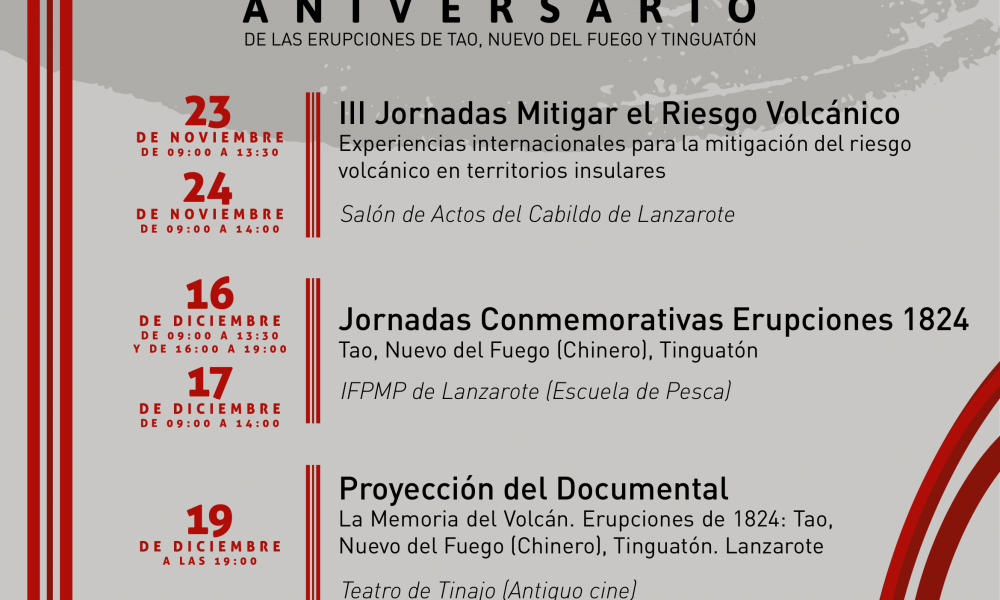 Geoparque Lanzarote y Timanfaya celebran 200 años de las erupciones históricas