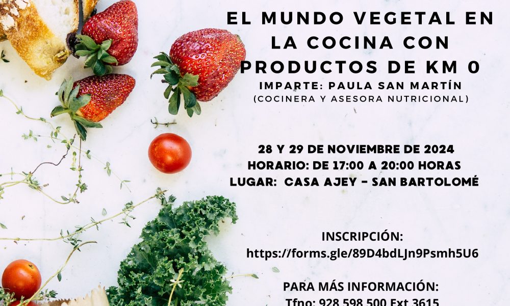 Taller: Cocina Vegetal con Productos Km 0 en San Bartolomé