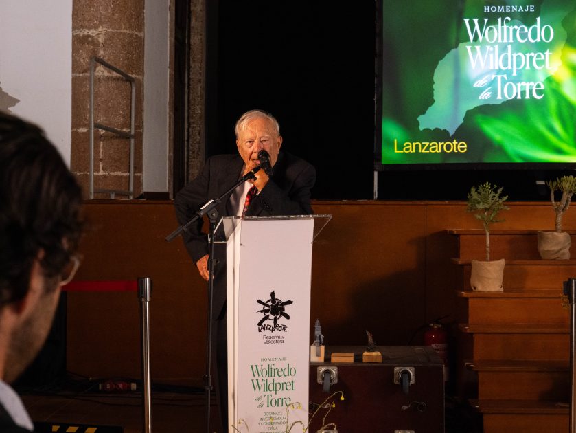 Intervención de Wolfredo Wildpret tras recibir el reconocimiento de la Reserva de la Biosfera