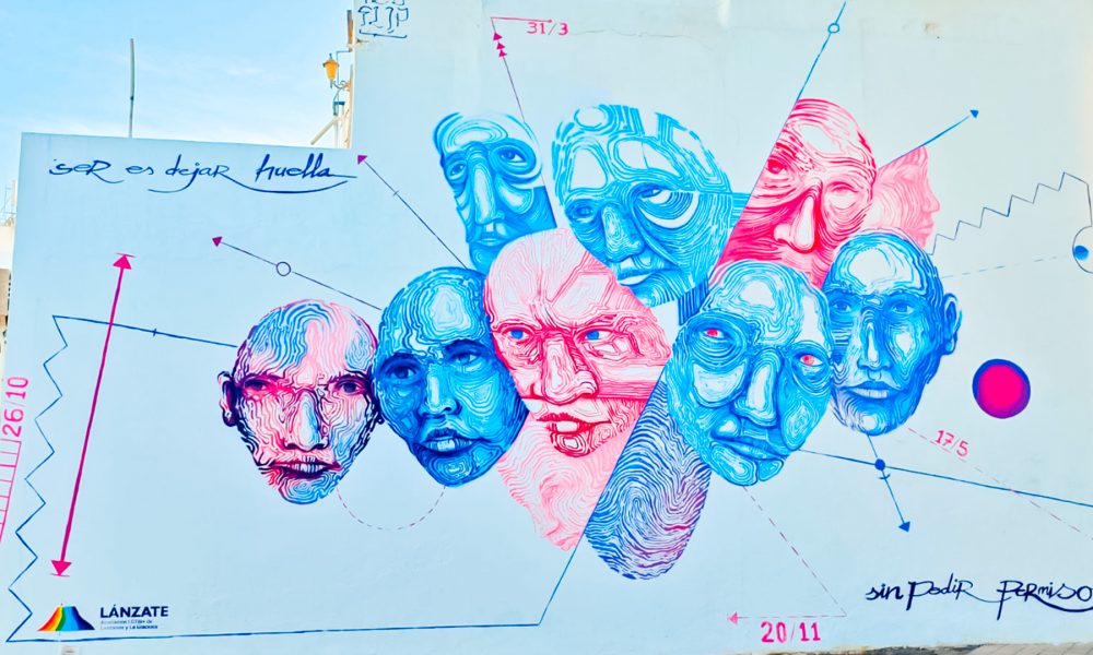 Nuevo mural que la Asociación Lánzate en Arrecife