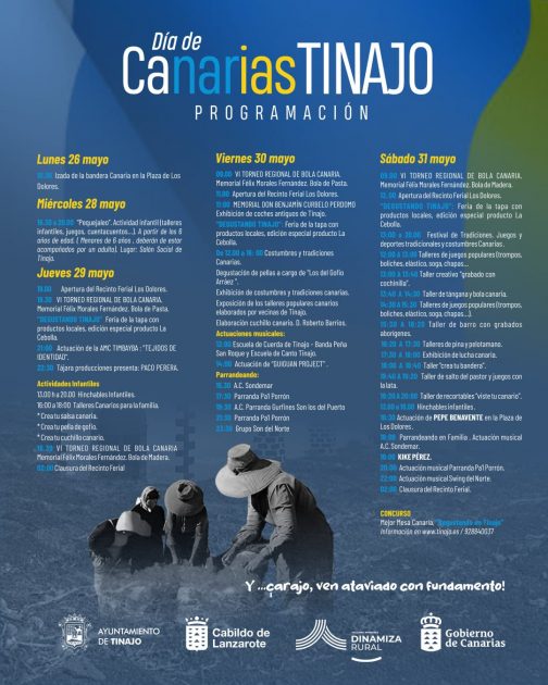 Tinajo conmemora el Día de Canarias con numerosas actividades