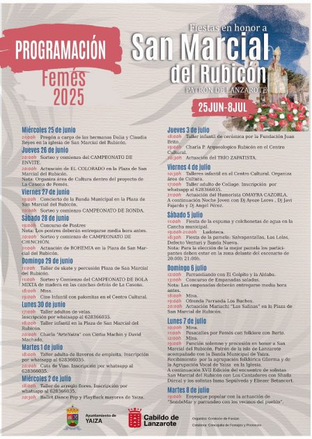 Femés arranca esta semana sus fiestas en honor a San Marcial