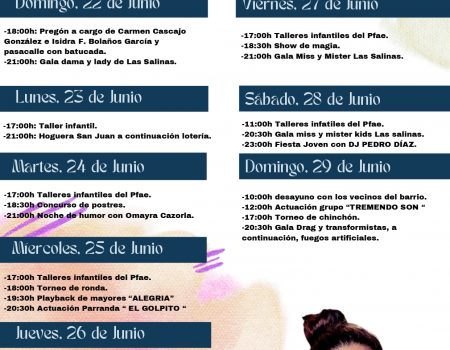 Omayra Cazorla actúa en las Fiestas de Las Salinas 2025