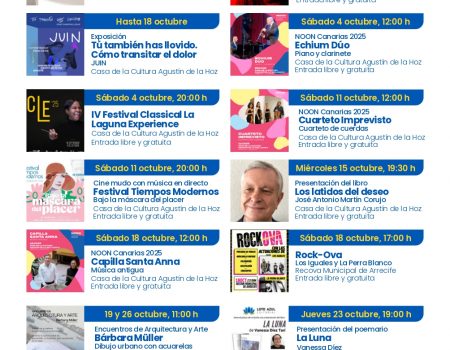 Agenda Cultura Arrecife Octubre