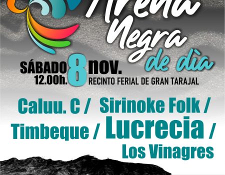 Cuenta atrás para el Festival Arena Negra 2025. Programación de día. El Festival Arena Negra en Gran Tarajal, los días 7 y 8 de noviembre