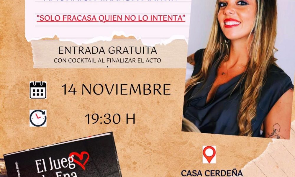 Libro “El Juego de Ena” de Amuhaici Miranda Martín. Presentación del libro el viernes 14 de noviembre, a las 19:30 horas, en la Casa Cerdeña