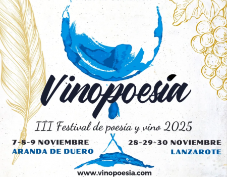Vinopoesía Lanzarote 2025. Del 28 al 30 de noviembre, el festival se traslada a Lanzarote, donde se celebrarán tres jornadas.