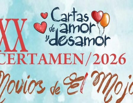 XX Certamen de Cartas de Amor y Desamor “Novios de El Mojón” 2026 en Teguise. El plazo de presentación hasta el 12 de abril de 2026.