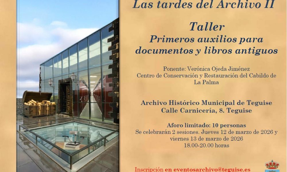 Taller de primeros auxilios para documentos y libros antiguos
