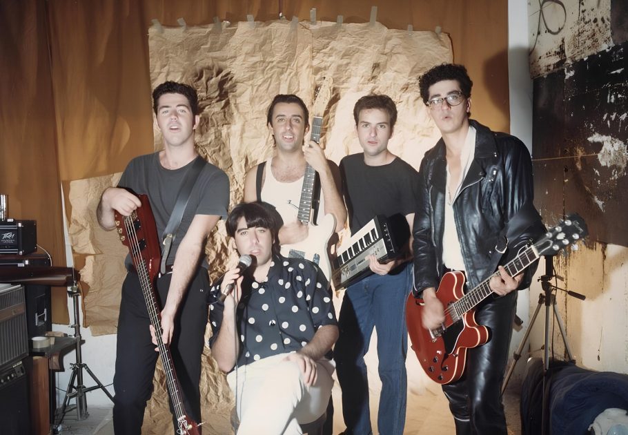 Componentes de Marca Acme, un grupo lanzaroteño muy destacado en los 80. Foto cedida por César Matallana a Memoria Digital de Lanzarote