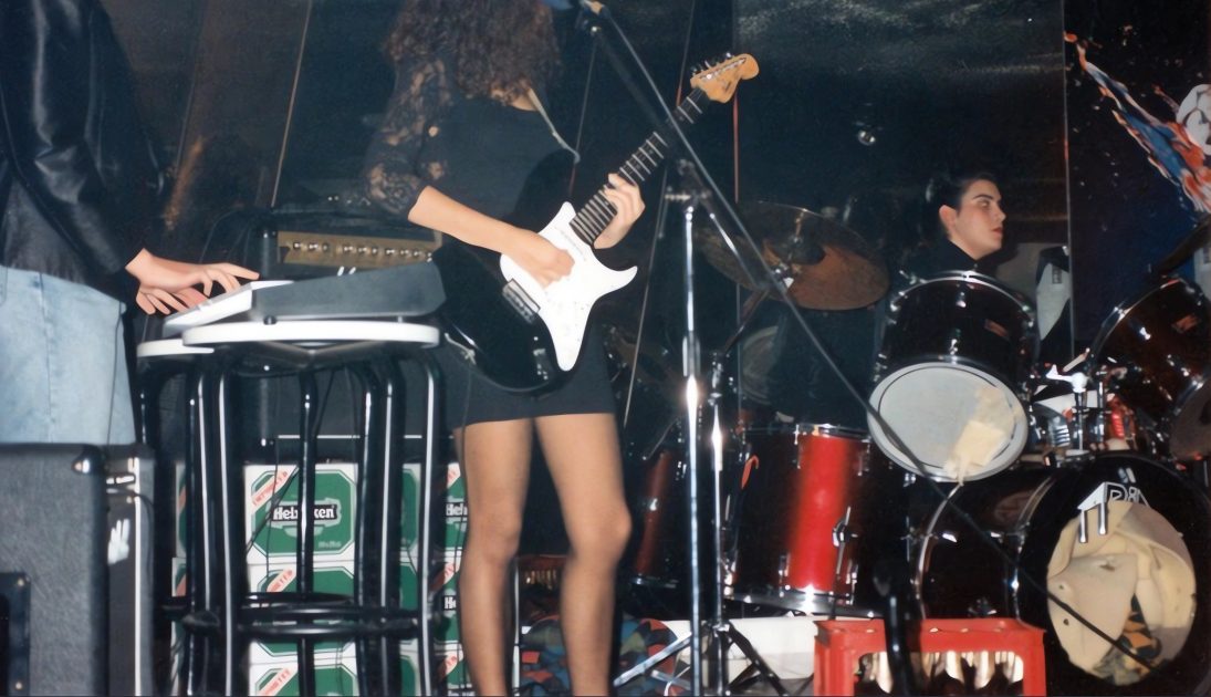 El grupo rockero femenino Sin sentido, en los años 90. Foto cedida por Jonás Martín a Memoria Digital de Lanzarote