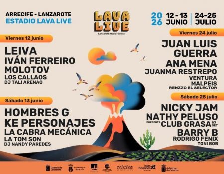 Lava Live Festival 2026 con Juan Luis Guerra en Arrecife