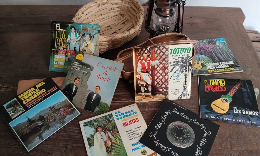 Exposición de discos históricos de música folclórica en La Graciosa