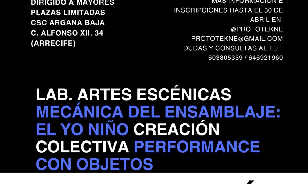 Laboratorio de Artes Escénicas en Arrecife: “Mecánica del embalaje: el yo niño”