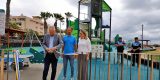 Nuevo parque infantil de Matagorda en Tías, destaca por su temática inspirada en la aeronáutica.