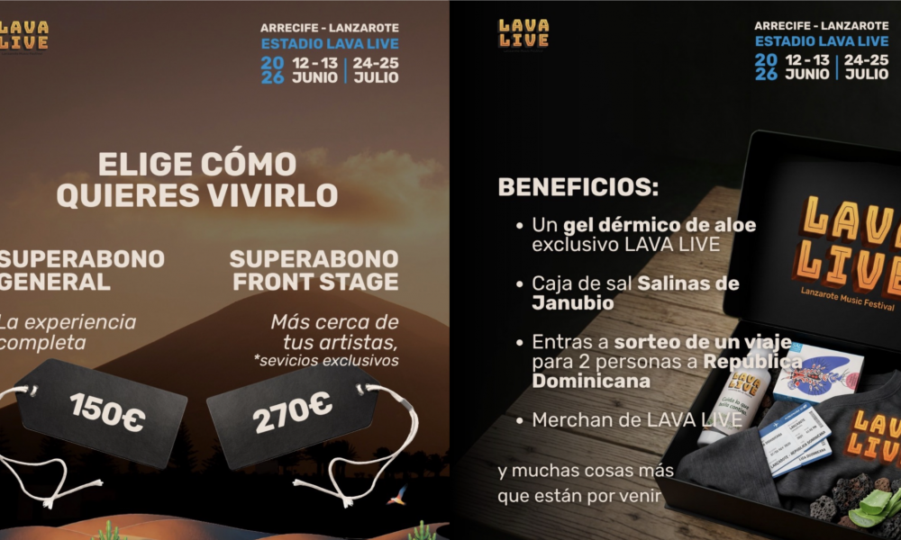 Lava Live Festival lanza súper abonos para disfrutar sus cuatro jornadas en Lanzarote