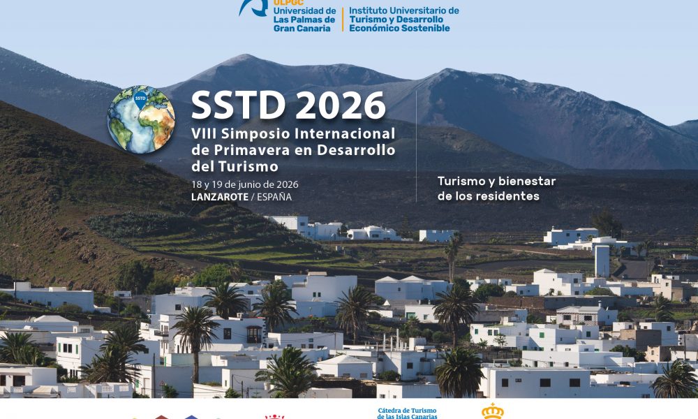 Logotipo y ponentes del VIII Spring Symposium on Tourism Development Lanzarote 2026