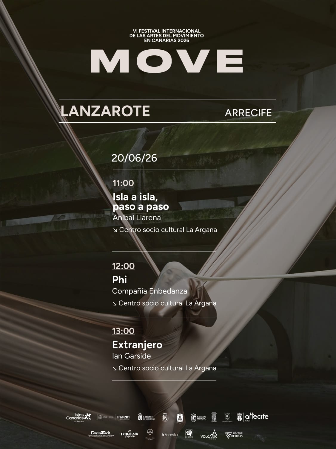 cartel move Espectáculo de danza contemporánea en el Festival MOVE Canarias en Arrecife.