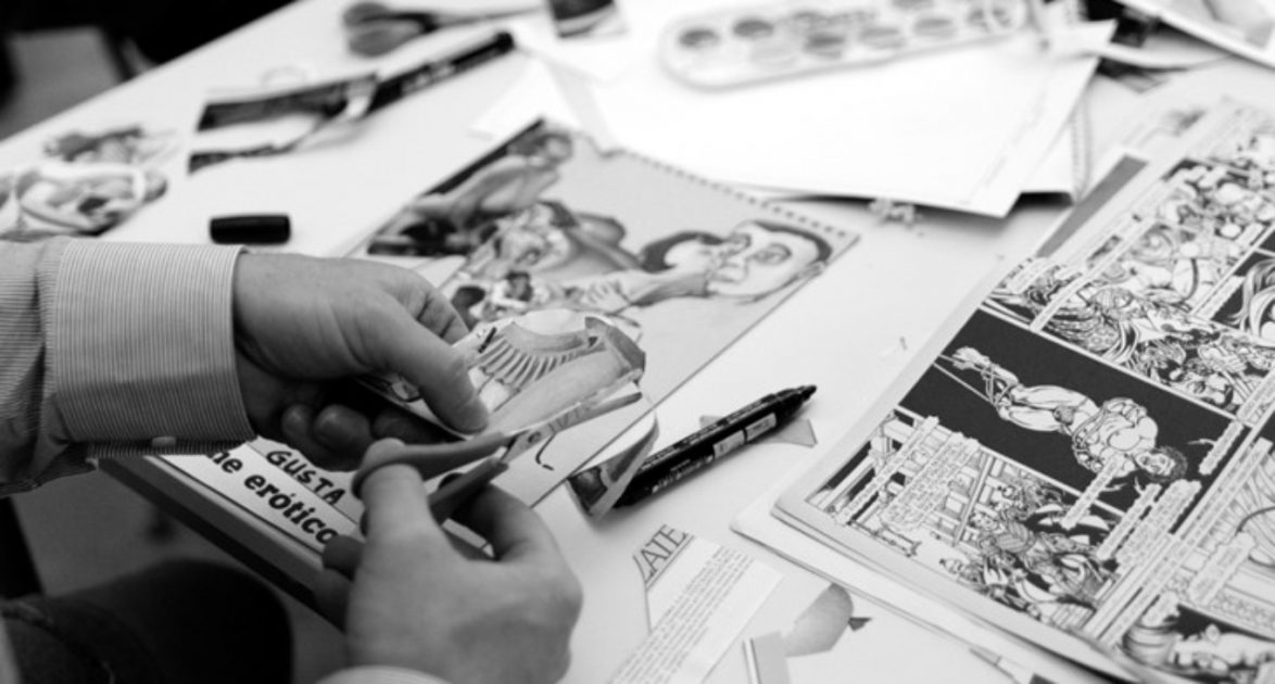 Taller con técnica del collage para hacer un fanzine con Victor G Moreno