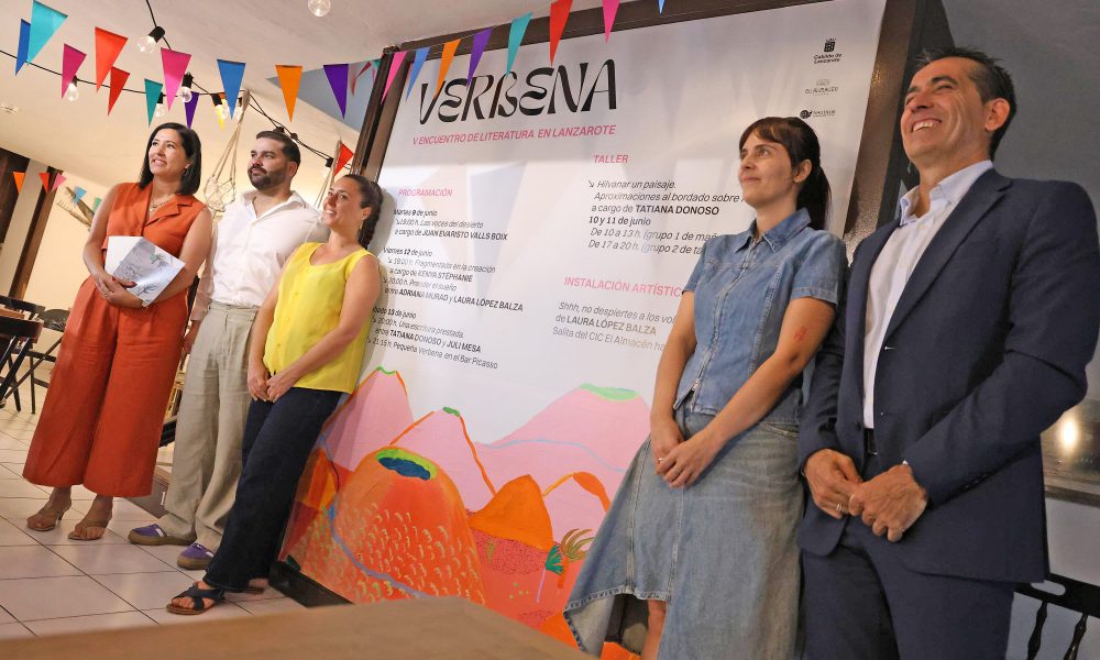 Presentación institucional de la quinta edición del encuentro literario de lanzarote verbena en el almacen