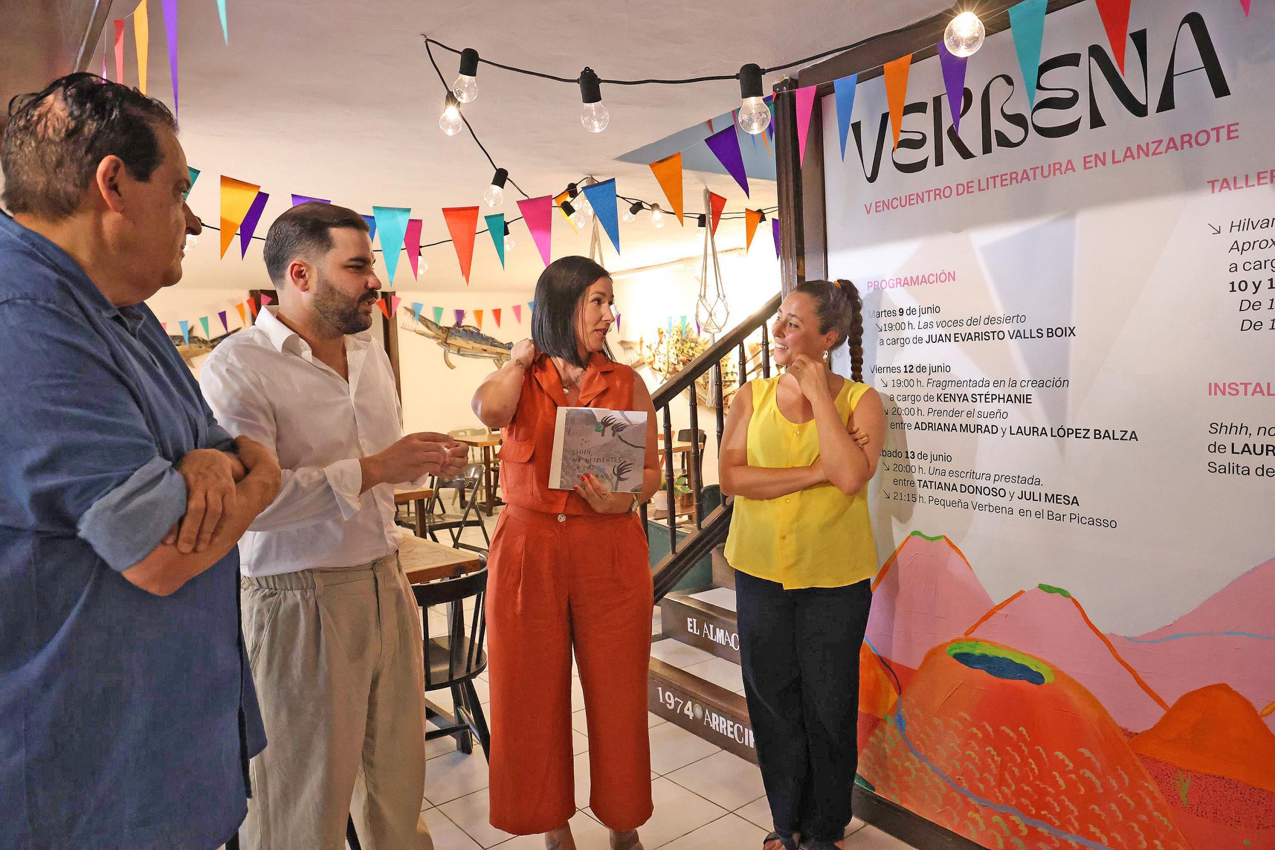 Presentación institucional de la quinta edición del encuentro literario de lanzarote verbena en el almacen