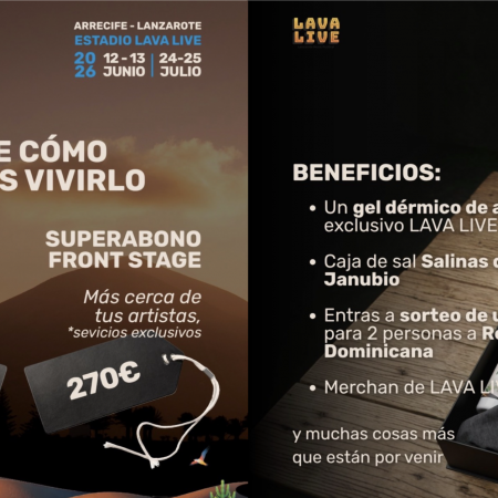 Punto de venta oficial y taquilla física del lava live festival arrecife 2026 en el centro comercial