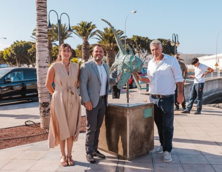 Nuevas esculturas de bronce del proyecto mar abierto arrecife 2026 en Puerto Naos
