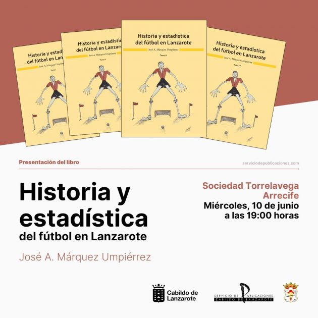 Presentación del libro Historia y estadística del fútbol en Lanzarote de José A. Márquez Umpiérrez en la Sociedad Torrelavega.