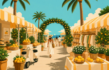 mercado de verano en el hotel fariones