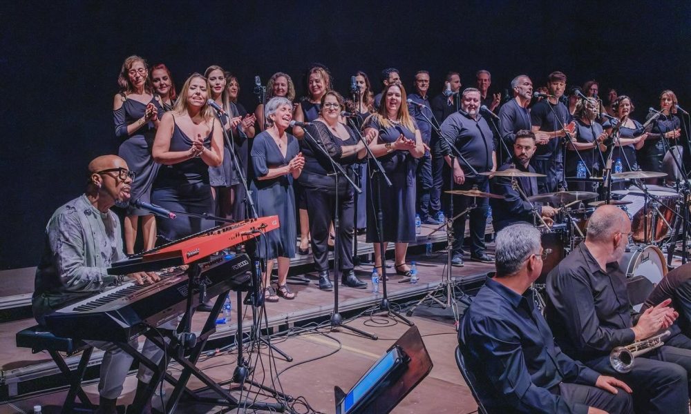 Actuación coral del grupo de música espiritual Canarias Gospel Choir en Lanzarote