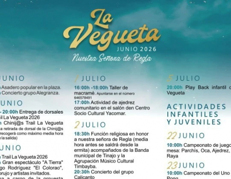 Fiestas de La Vegueta 2026: Programa de Nuestra Señora de Regla