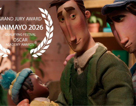 Fotograma del cortometraje animado de stop motion 18 Months ganador de Animayo 2026.