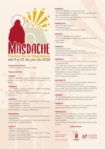 Fiestas de Masdache 2026