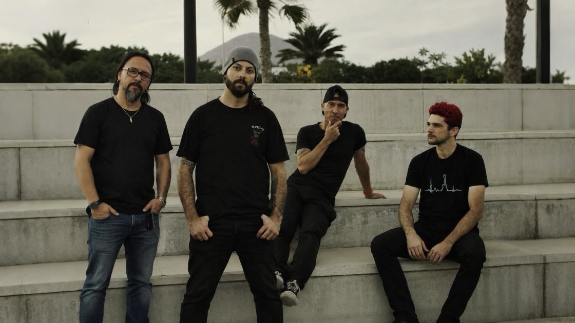 integrantes del grupo de rock lanzaroteño Autofilia
