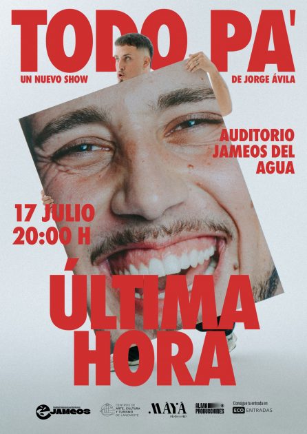 Jorge Ávila estrenará en Lanzarote su segundo show unipersonal "Todo pa' última hora". Foto: CACT Lanzarote.