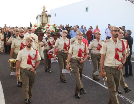 Procesion de San Marcial de Rubicon en el pueblo de Femes Lanzarote